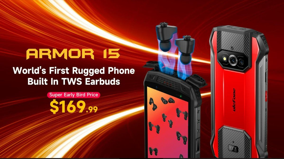 Ulefone Armor 15: первый в мире защищённый смартфон со встроенными  TWS-наушниками