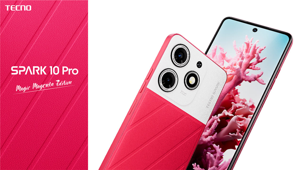 Выпущен уникальный смартфон TECNO SPARK 10 Pro Magic Magenta Edition с  технологией люминесцентной экокожи