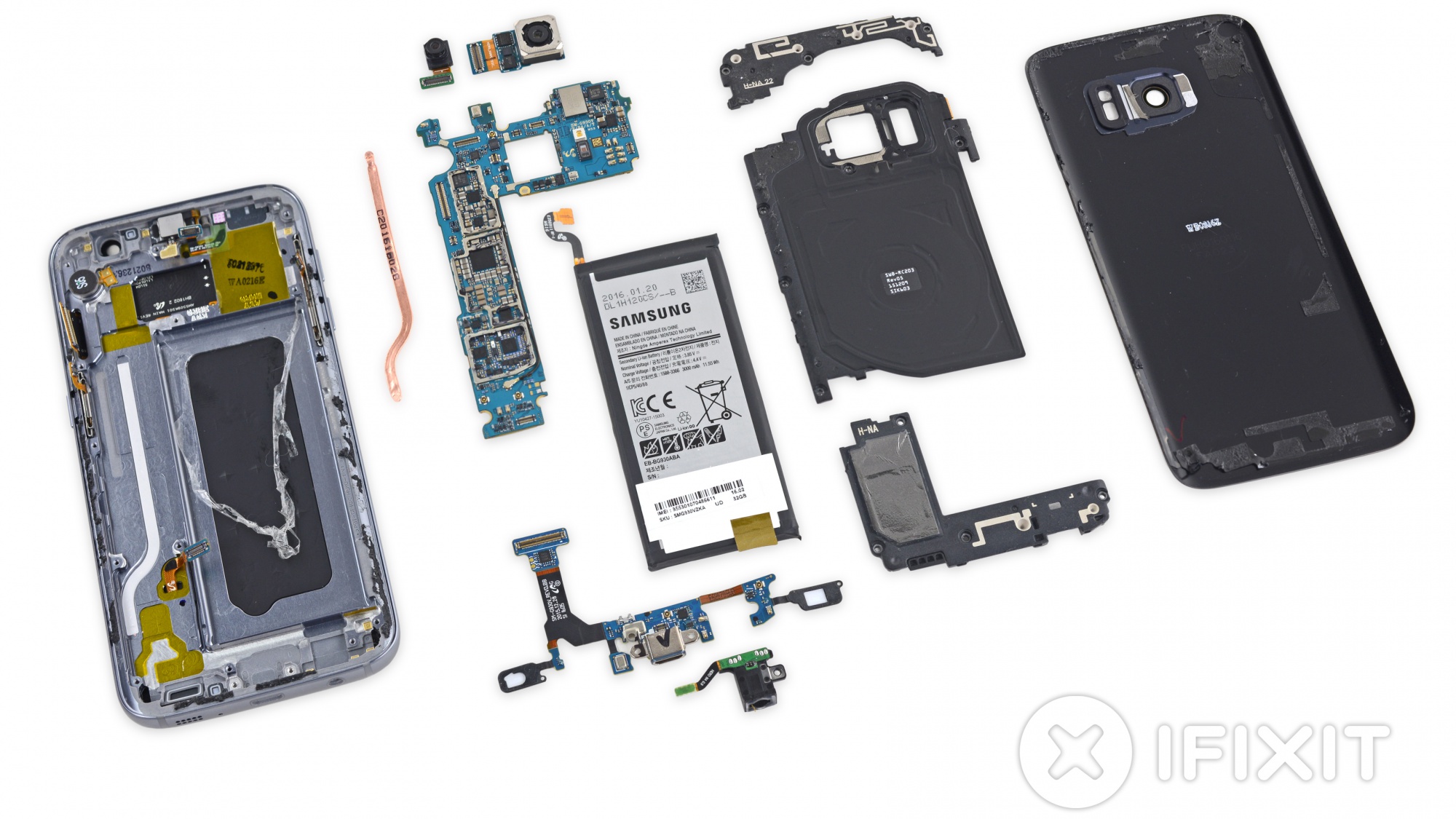 iFixit разобрали Samsung Galaxy S7: починить смартфон будет непросто